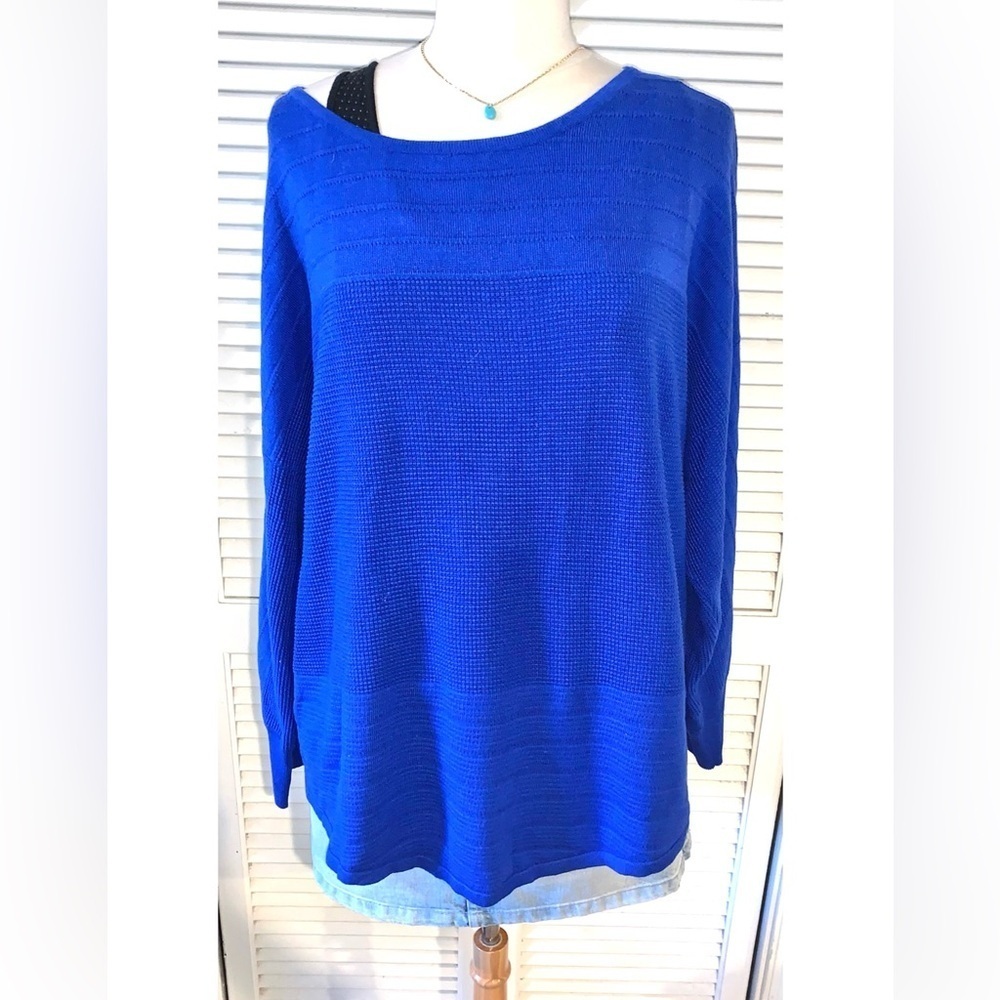 Rafaella Cobalt Blue scoop neck Sweater Women’s size 2X